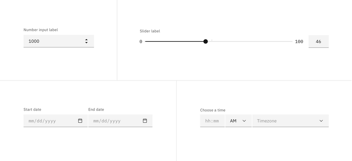 Example of bound entry controls Example of bound entry controls