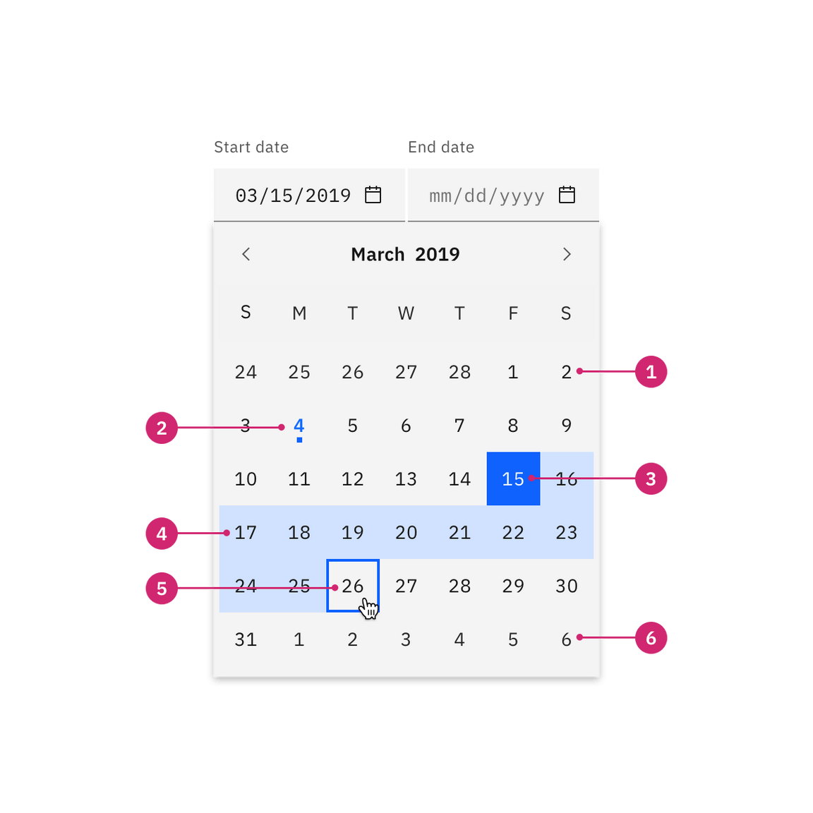 Date range calendar picker Date range calendar picker